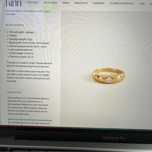 Kinn Amelia diamond dome ring sz 6